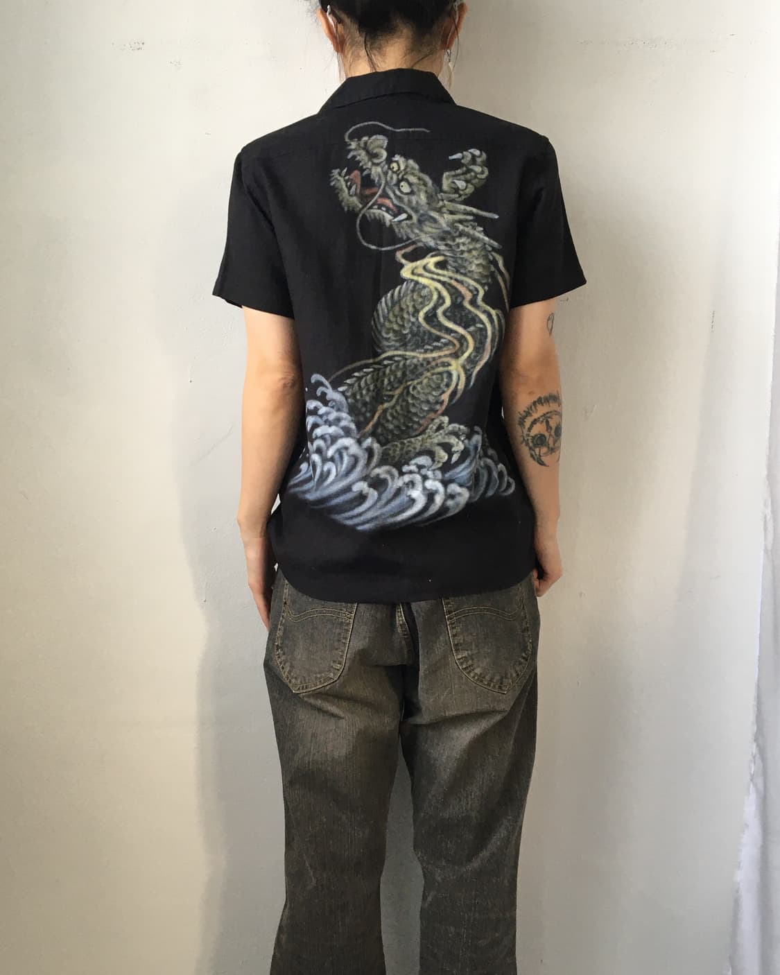 Back oriental printing shirt 상품이미지5