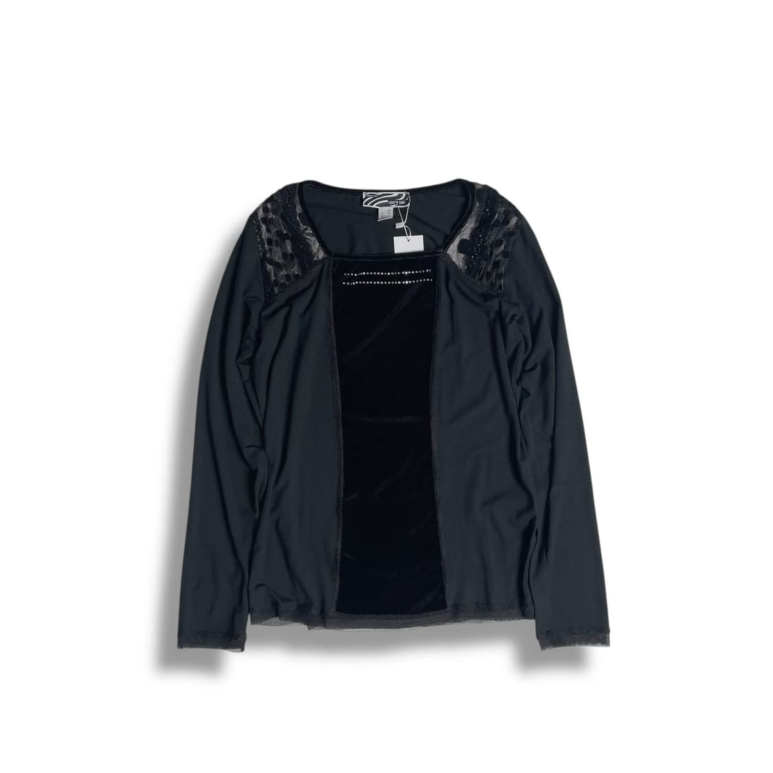 Roberto naldi 벨벳 도트 롱슬리브 (italy)   상품이미지1