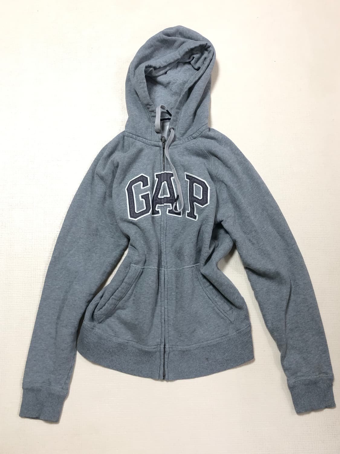 빈티지 갭 그레이 데님 패치 후드집업 상품이미지10