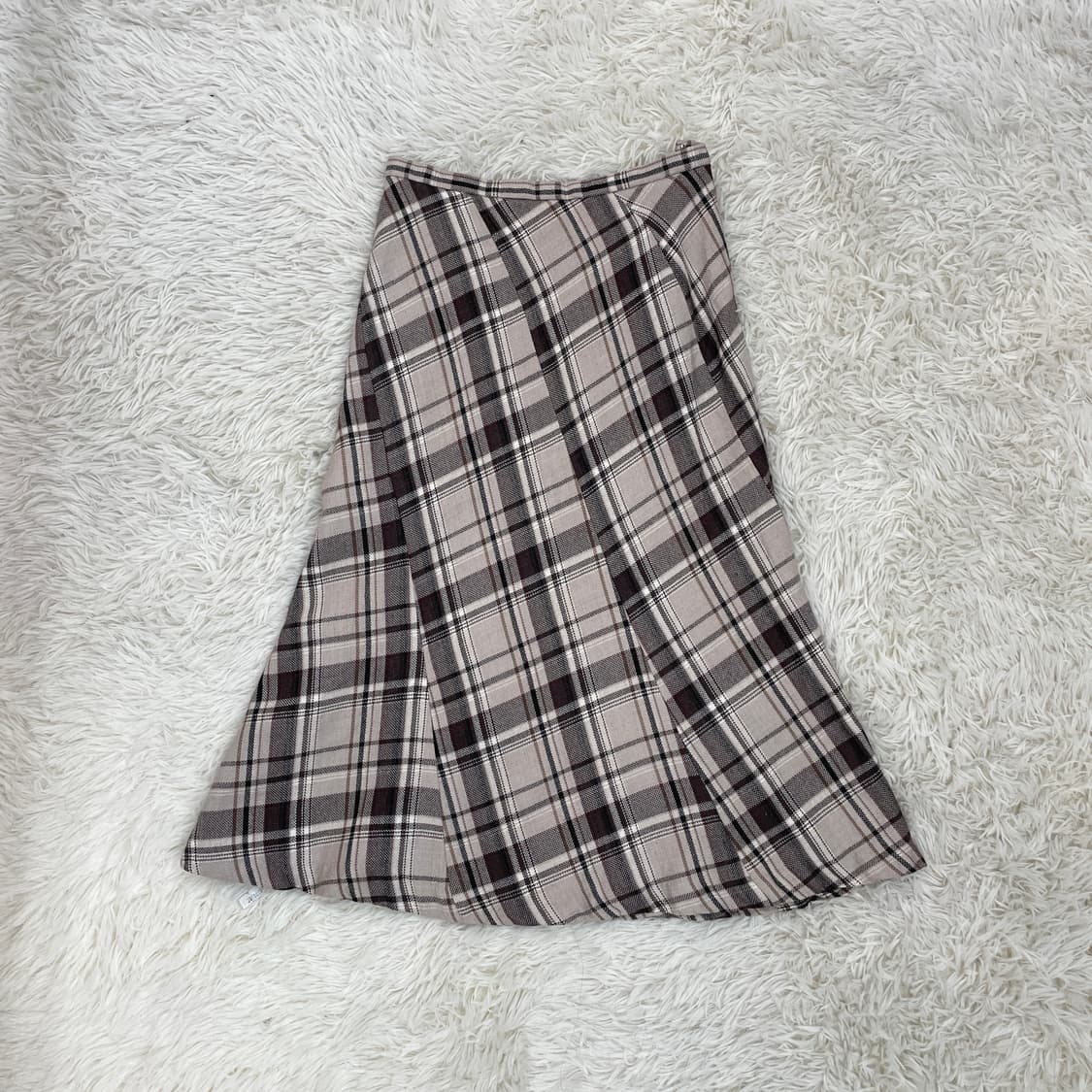 빈티지 체크 플레어 롱 스커트 상품이미지1