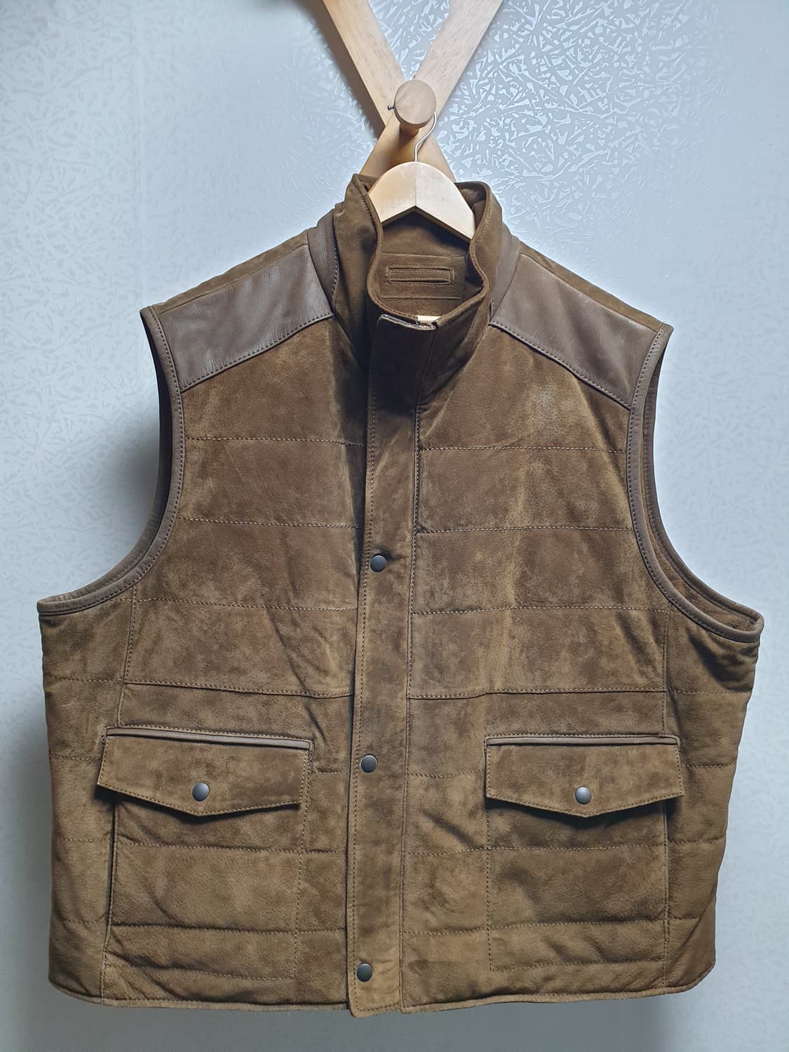 [2xb/xxxl] roundtree&york 스웨이드 패딩조끼 상품이미지2