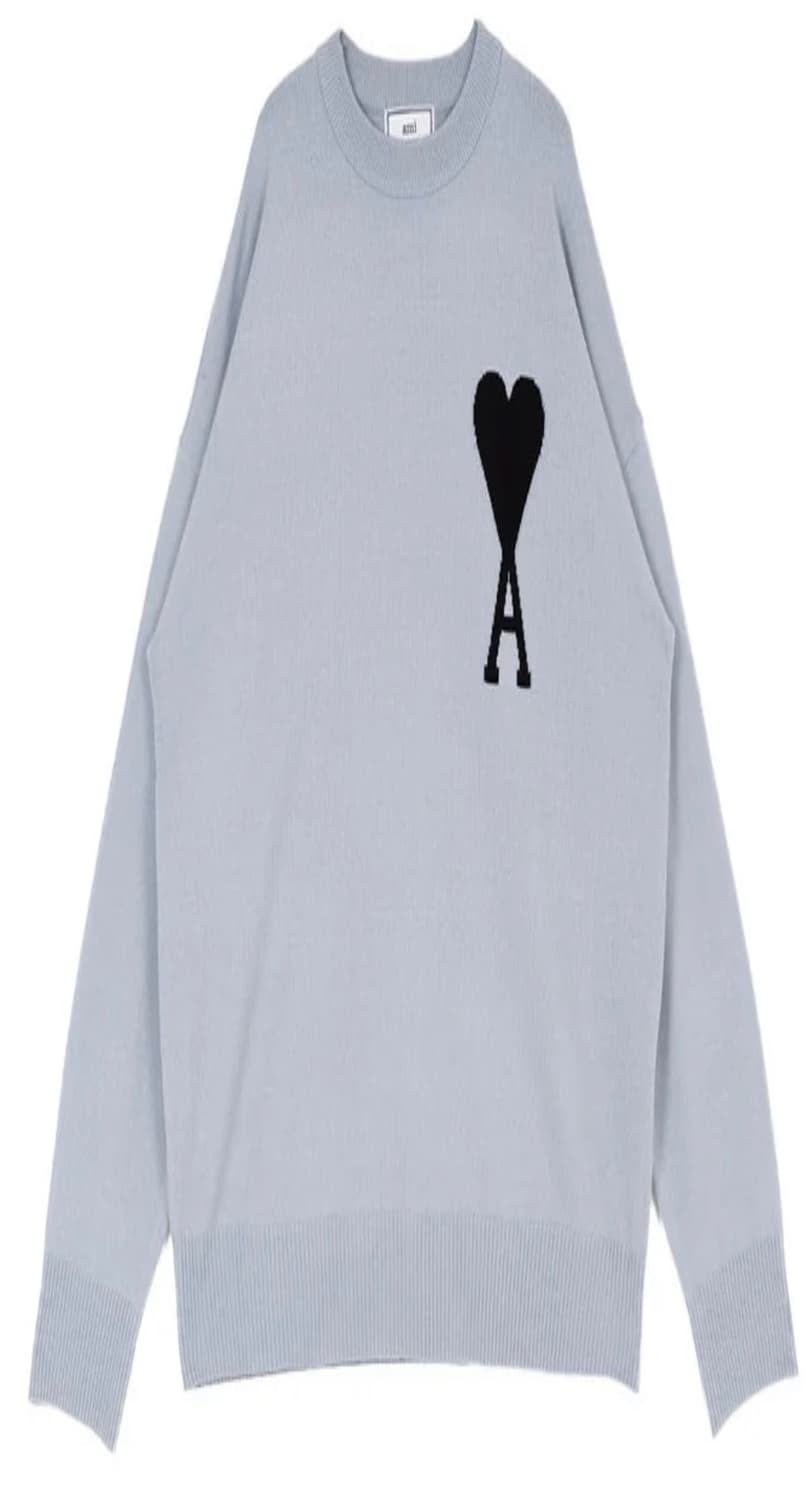 아미 인타르시아 크루넥 블루 니트 L,XL 상품이미지2