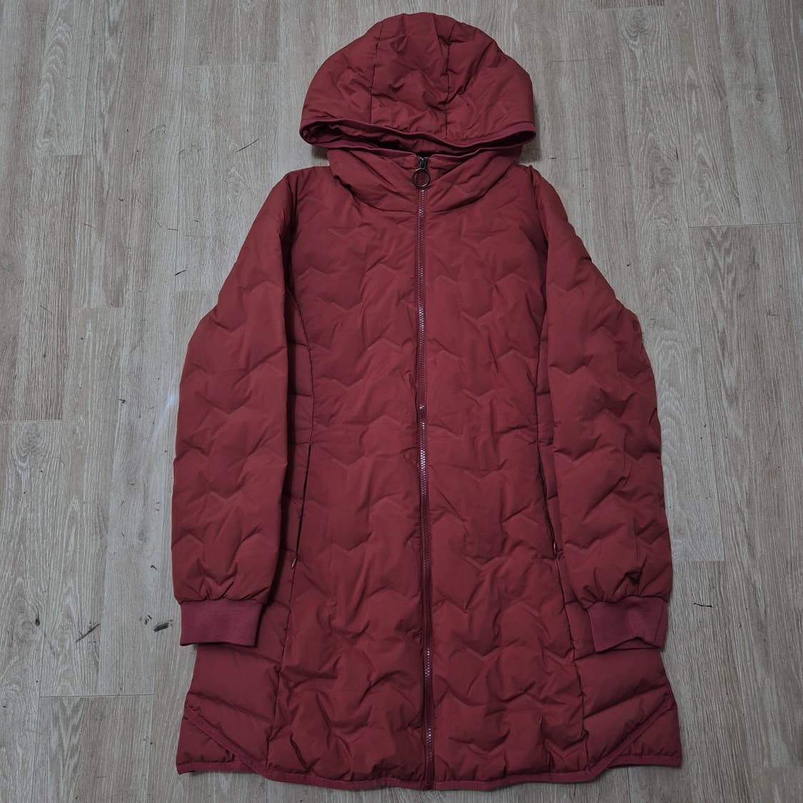 MESENSE 미센스 여성 덕다운 후드 경량 롱패딩 L(100) 상품이미지1