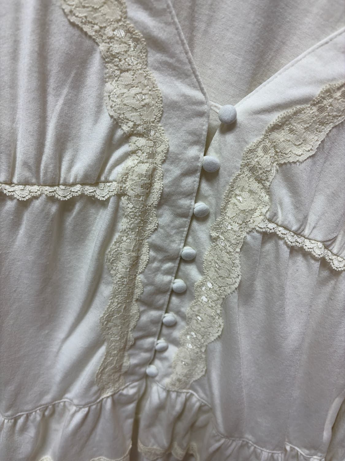 빈티지 레이스 프릴 블라우스 롱슬리브 상품이미지3