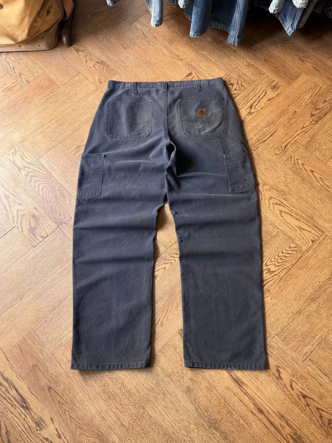 [34]칼하트 USA 빈티지 워싱 미드나잇 네이비 싱글니 카펜터 워크팬츠 상품이미지1