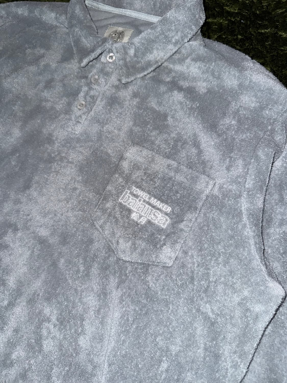 [2] Balansa 발란사 X 송월 타올 테리 폴로 롱슬리브 그레이 상품이미지2