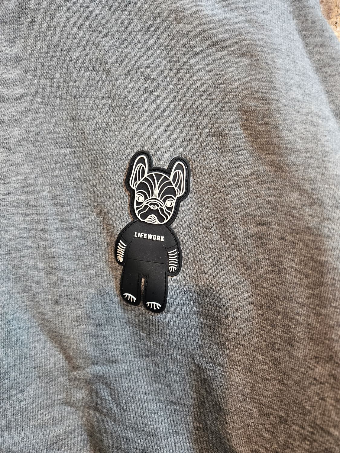 상태최상)라이프워크 불독 맨투맨 멜란지 그레이 상품이미지3