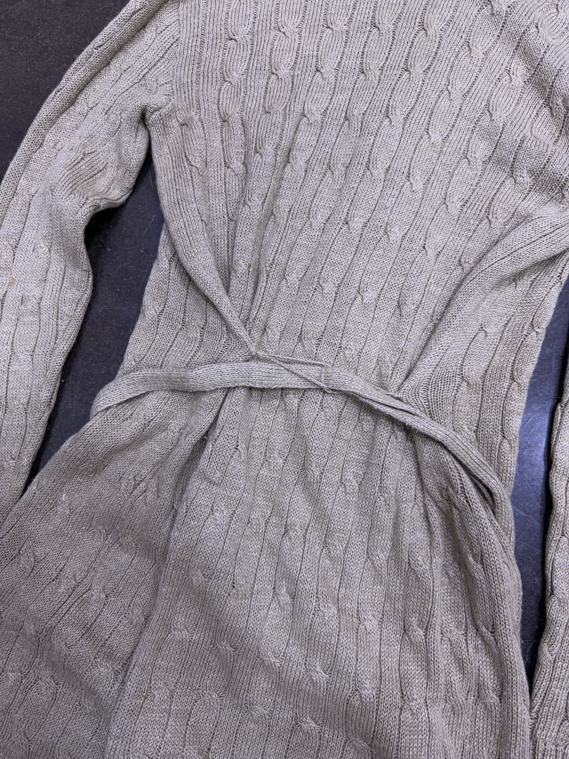 랄프로렌 폴로 케이블 숄카라 알파카 니트 스웨터 롱 가디건 XS 상품이미지7