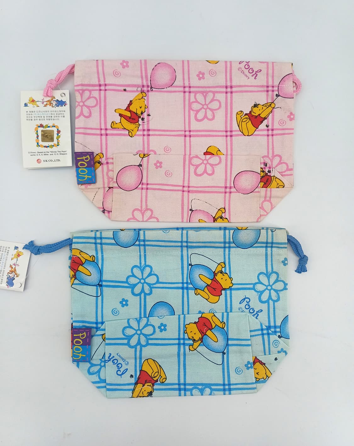 파우치 가방 곰돌이 푸 위니더푸 분홍 파랑 월트디즈니 [고전문구] 상품이미지2