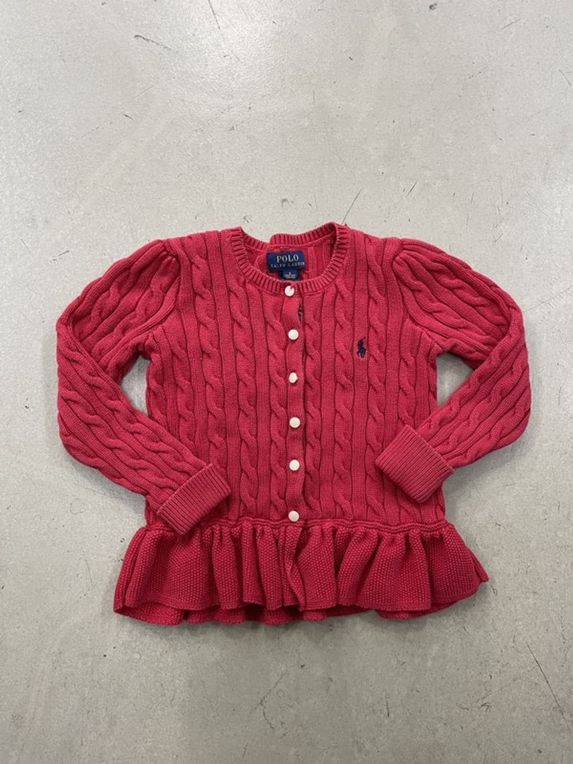 폴로 랄프로렌 키즈 꽈배기 니트 가디건 6세 상품이미지1