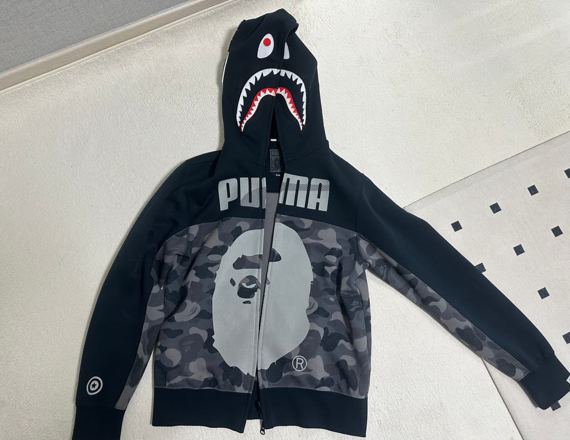 베이프 퓨마 샤크 후드집업 흑계 S 상품이미지1