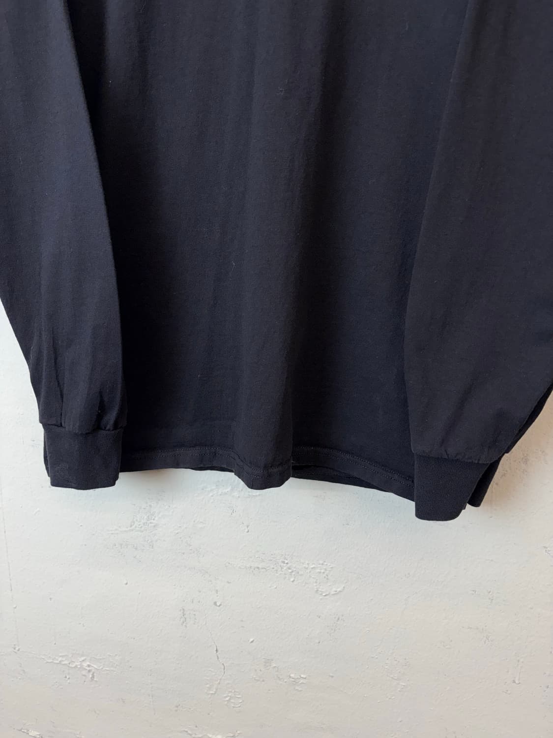 스투시 스탁로고 롱슬리브 블랙 상품이미지6