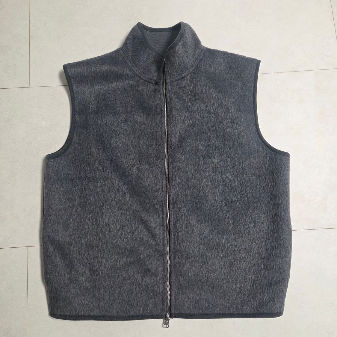 랩12 니티드 울 베스트 집업 그레이 M 상품이미지1