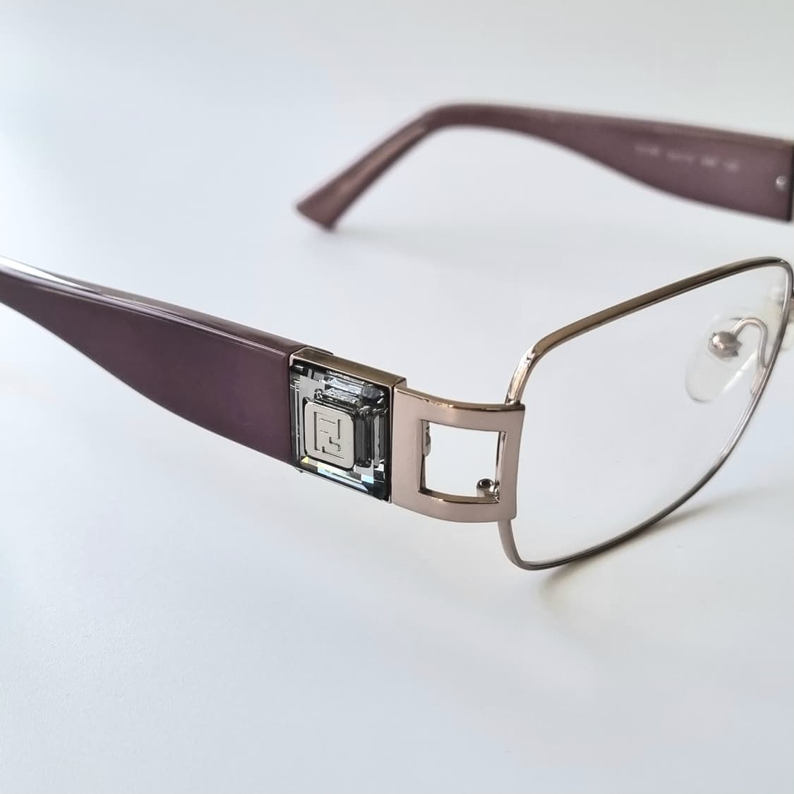 데드스탁 [정품] 펜디(FENDI) 메탈릭 골드 & 브라운 콤비 안경테 상품이미지8