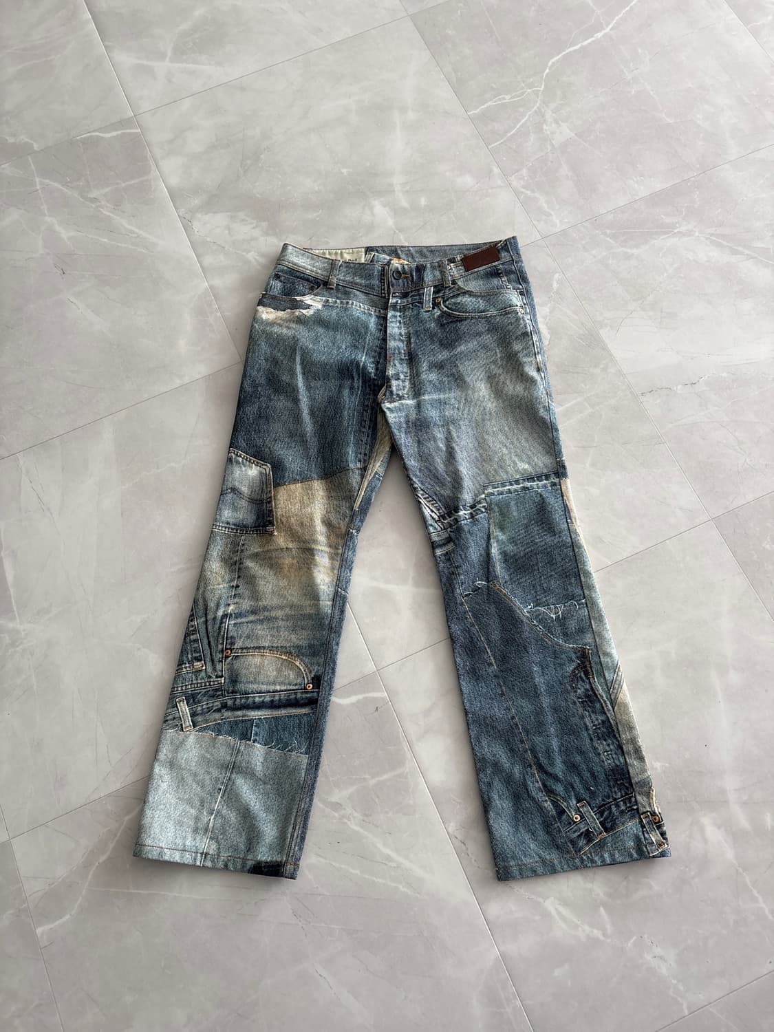 앤더슨벨 데미지 프린팅 데님 상품이미지1