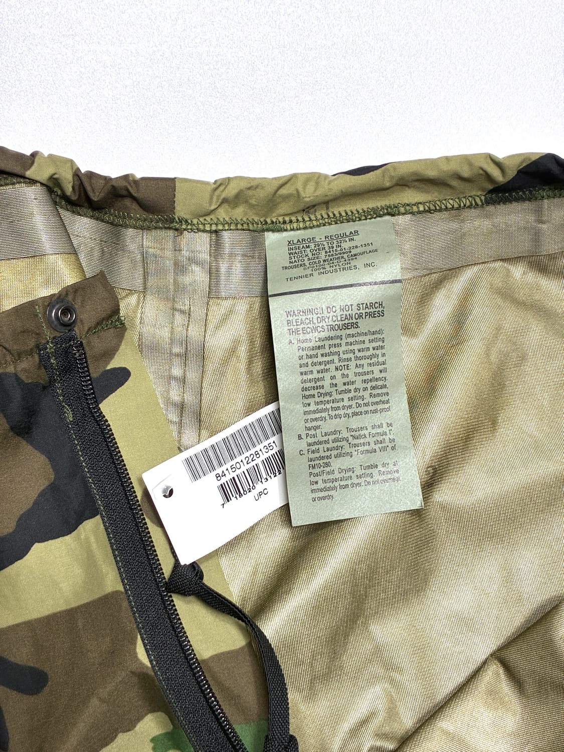 미군 우드랜드 레인팬츠 (36-38) 데드스탁 상품이미지5