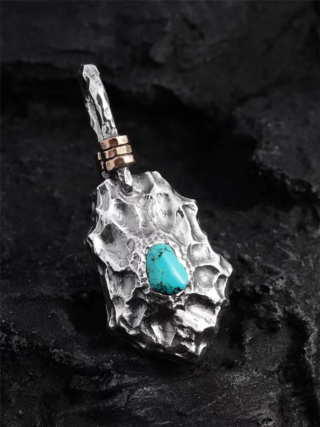 Oceanora 터키석 실버 드래곤 펜던트 상품이미지1