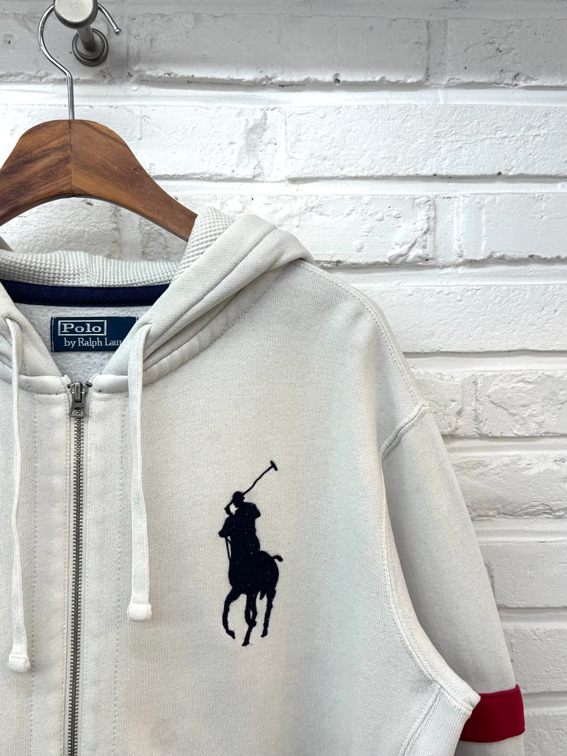 폴로 빅포니 화이트 후드집업 상품이미지4