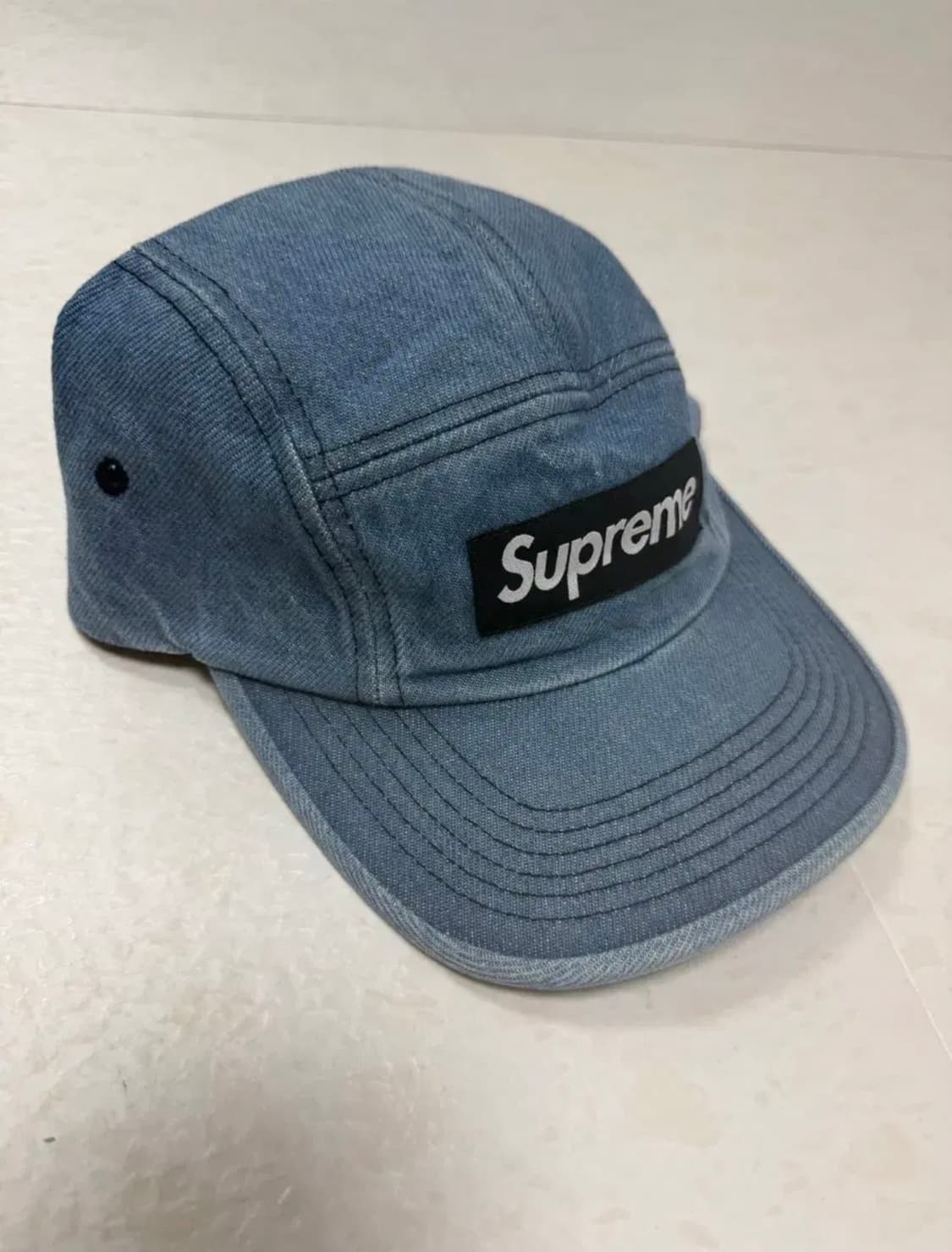 Supreme 워시드 트윌 치노 데님 캠프캡 상품이미지1