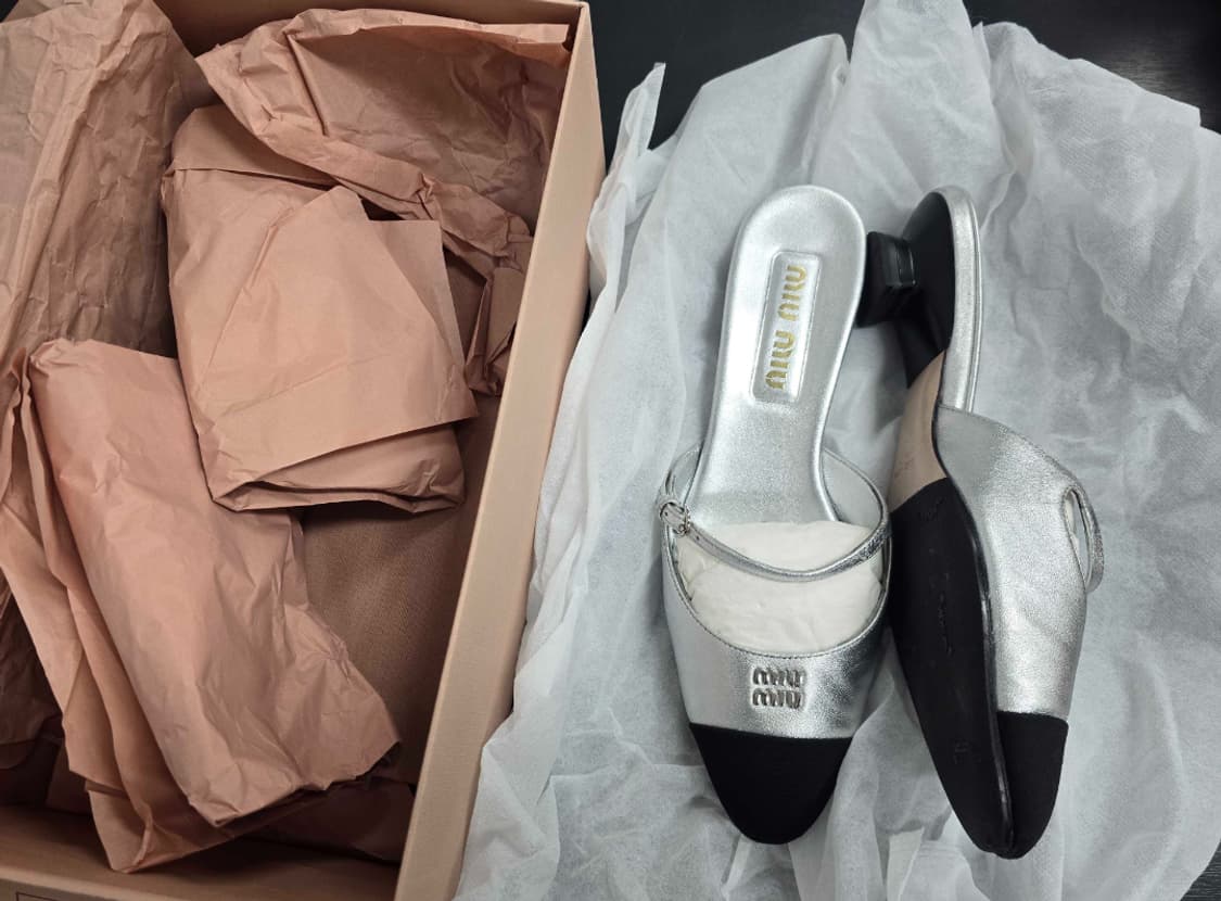 미우미우 51077E 슬링백 샌들, 37.5 사이즈 상품이미지9