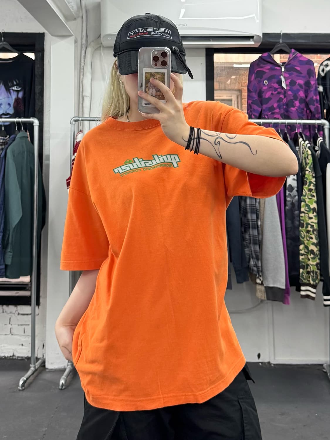 Quiksliver 퀵실버 빅로고 오렌지 티셔츠 상품이미지2