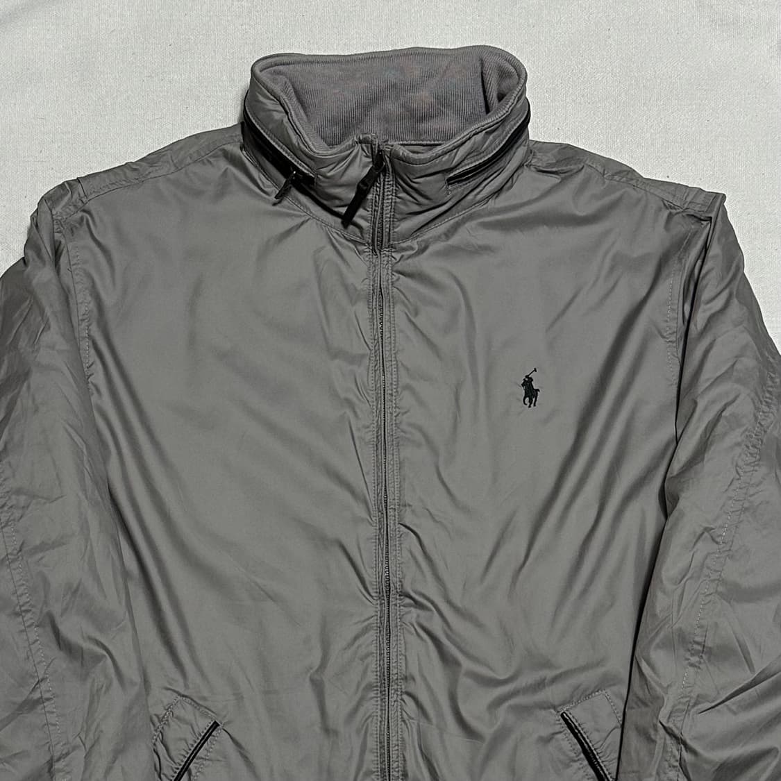M 폴로랄프로렌 내장후드 메탈릭 그레이 폴리쉘 페리 자켓 상품이미지1