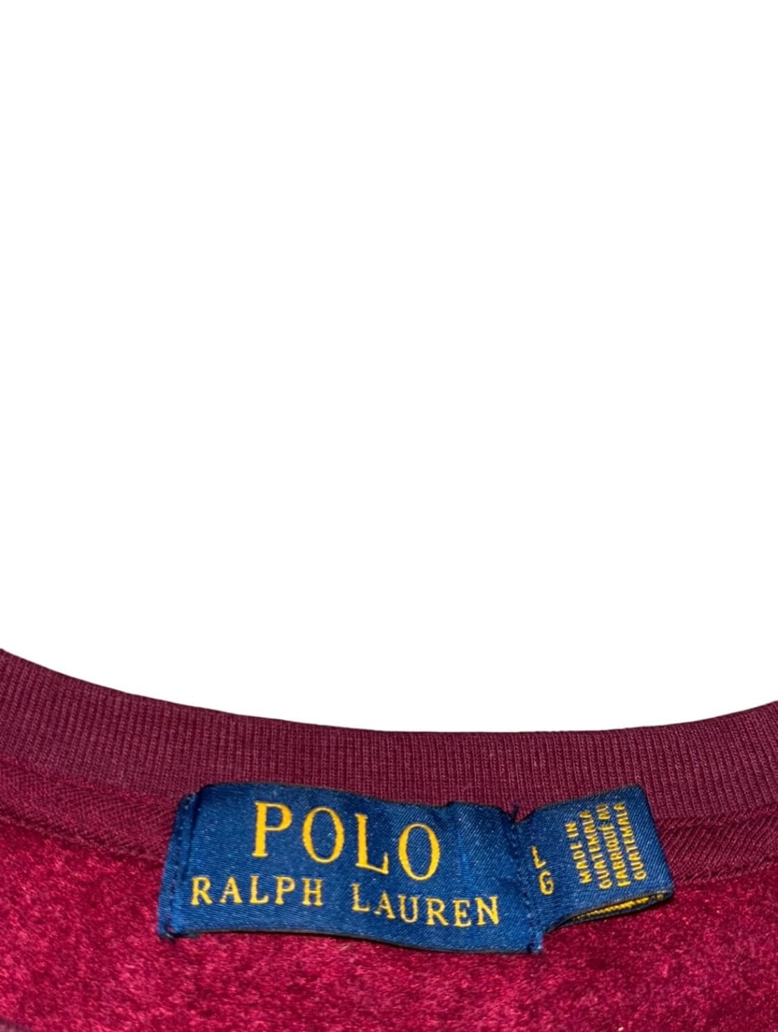 폴로 랄프로렌 버건디 맨투맨 스웻셔츠 상품이미지4
