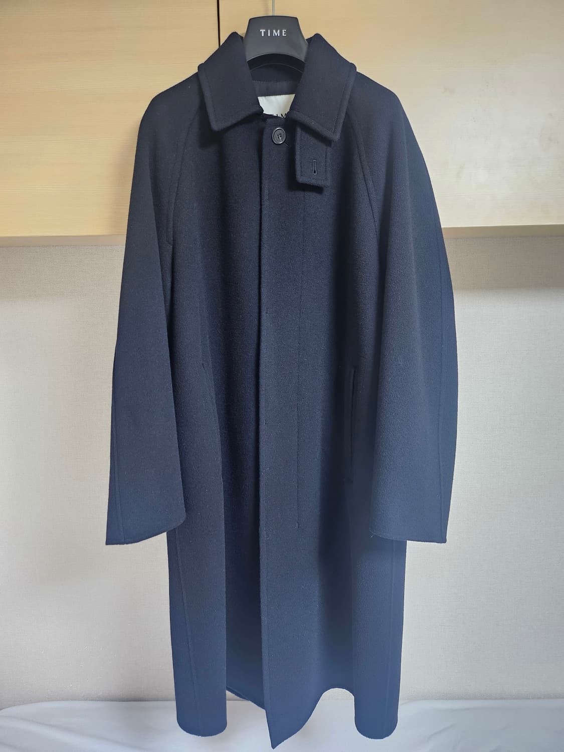 [95] 타임 옴므 캐시미어 블렌드 백 플리츠 발마칸 코트 상품이미지2