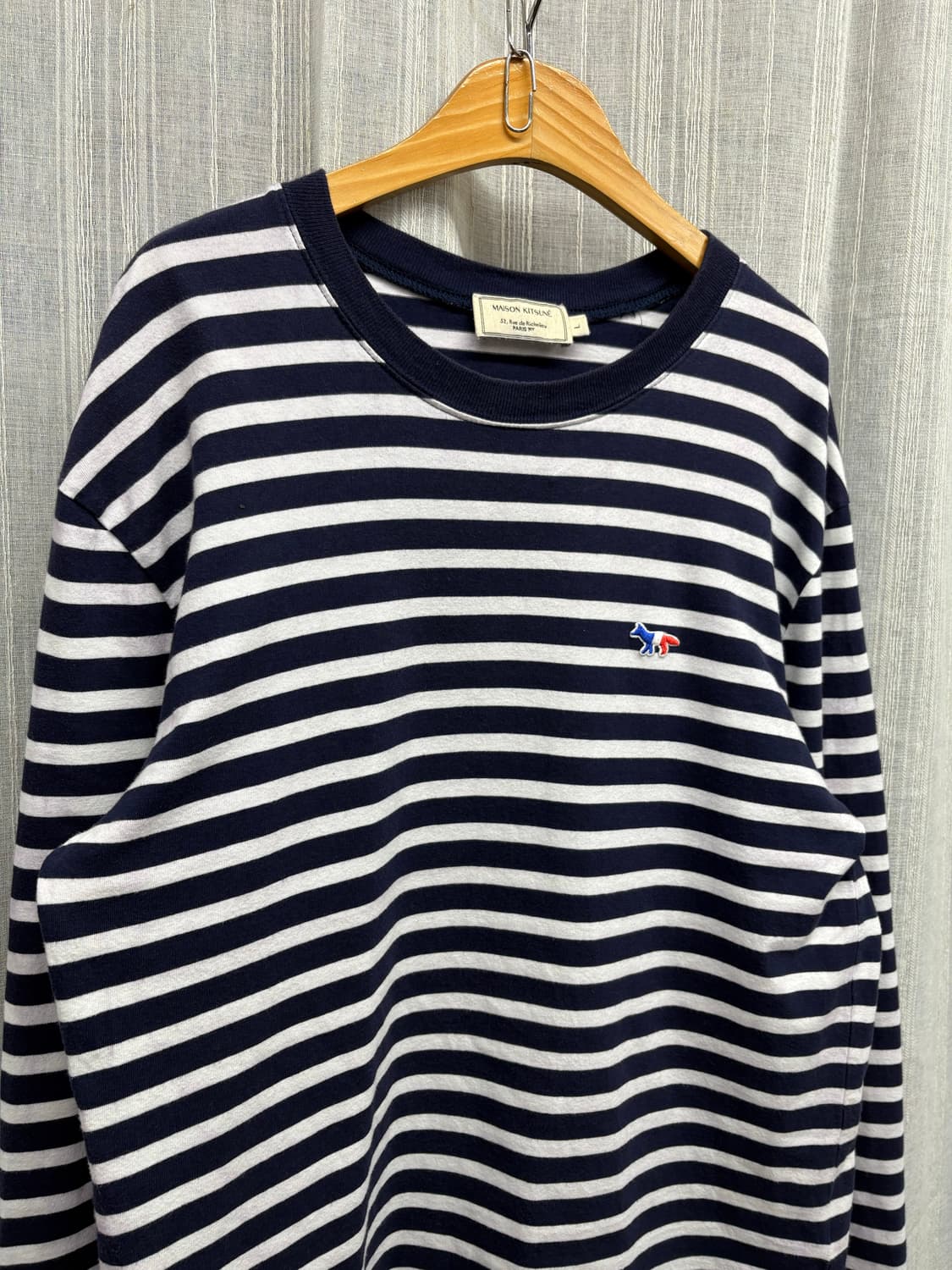 메종키츠네 스트라이프 단가라 긴팔티 상품이미지4