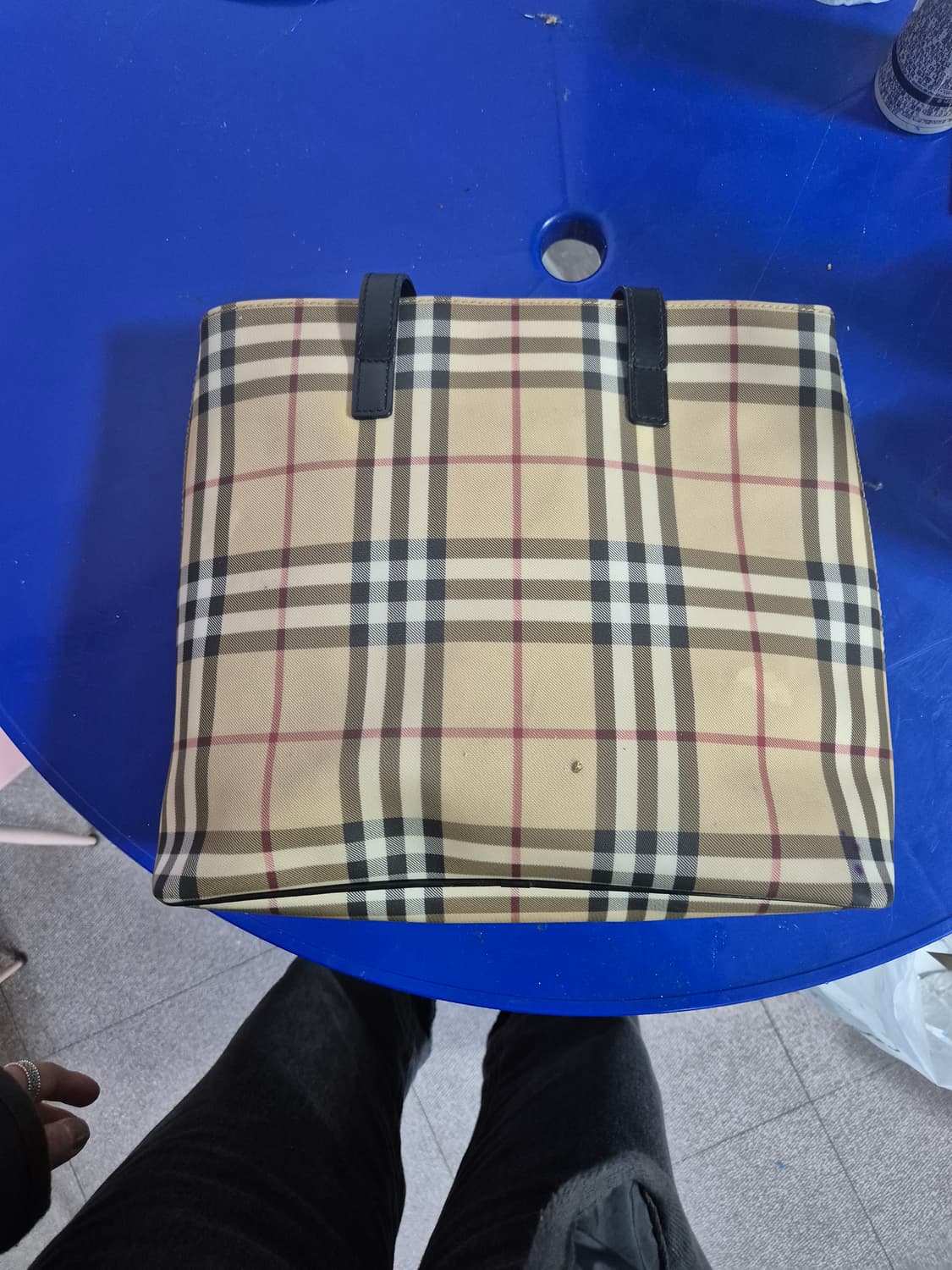 버버리 체크 토트백 여성 가방 상품이미지1