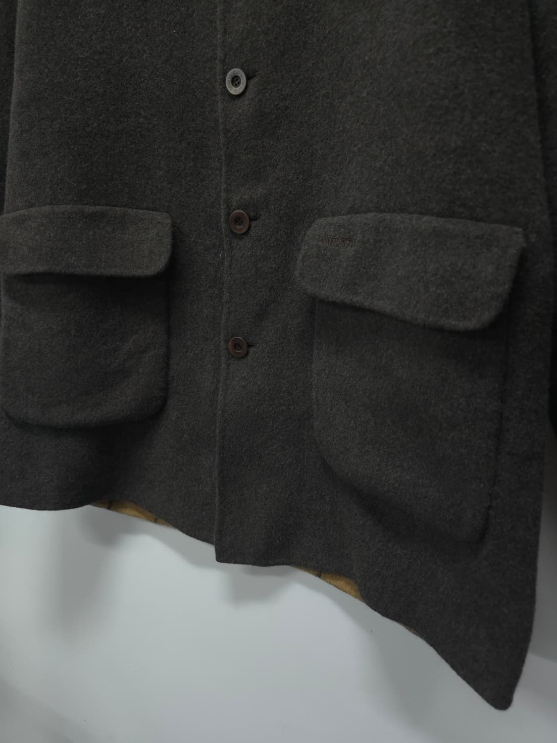 런던포그 남성 클래식 울 하프 코트 상품이미지9