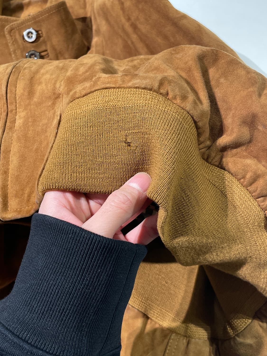 버버리 90’s 브라운 하이넥 스웨이드 집업 블루종 상품이미지10