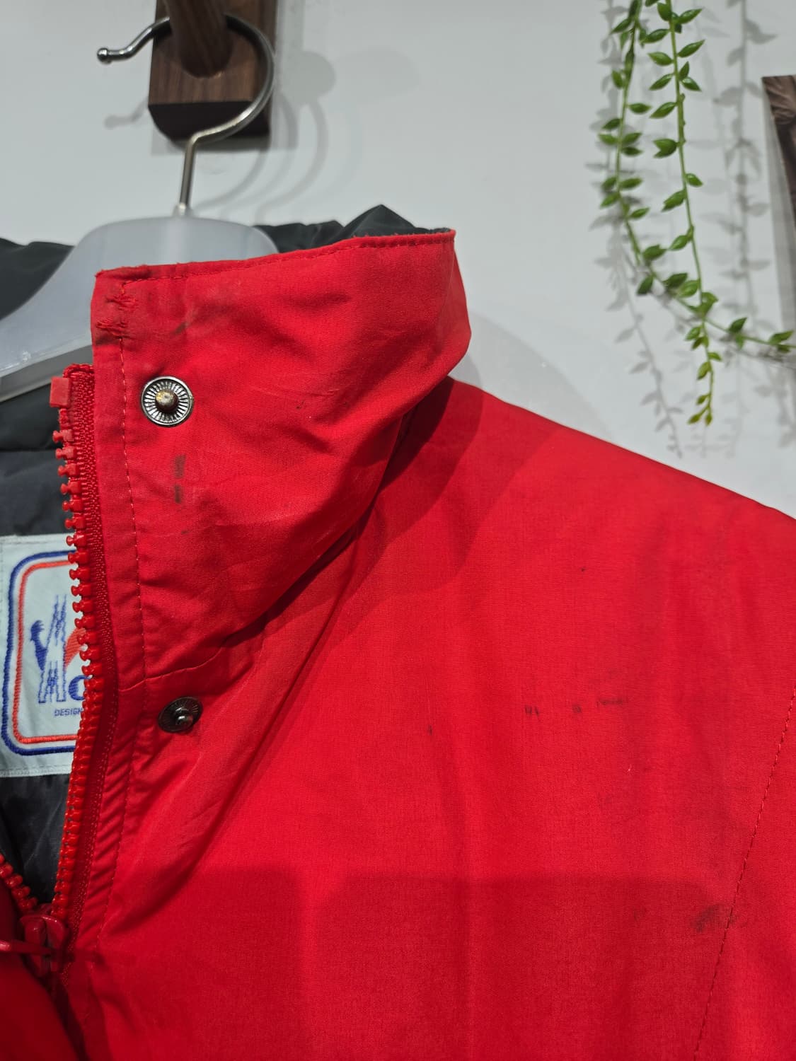 몽클레어 레드/블랙 빈티지 바람막이 점퍼 상품이미지7