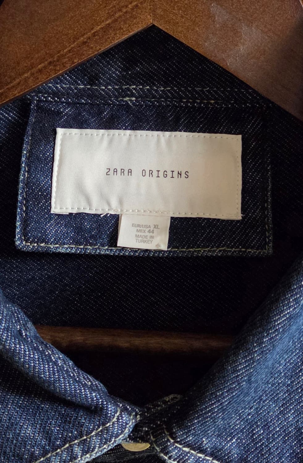 ZARA 자라 오리진스 인디고 데님 셔츠 XL 상품이미지2