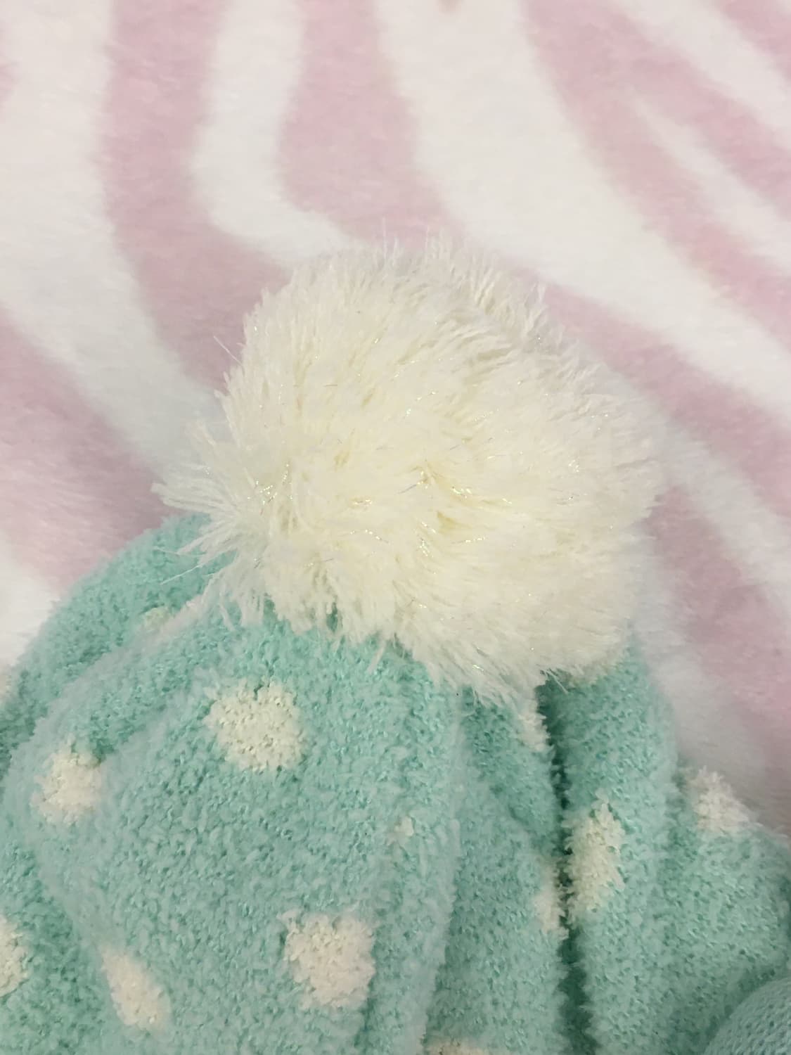 민트 도트 폼폼이 모자 조지후쿠 갸루 땡땡이 대장템 상품이미지5