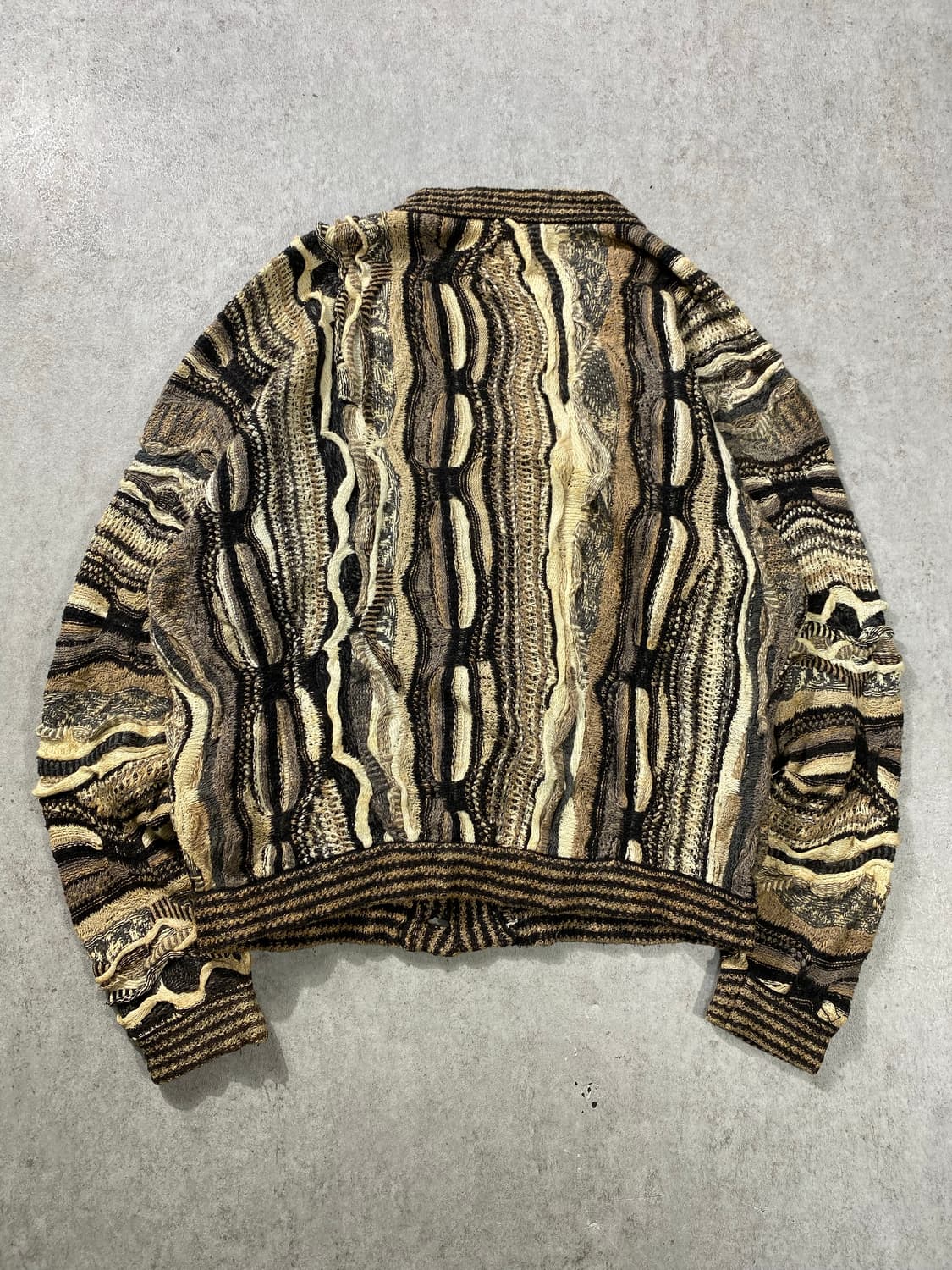 [M] 90s COOGI 쿠지 오스트레일리아 케이블 니트 가디건 상품이미지4