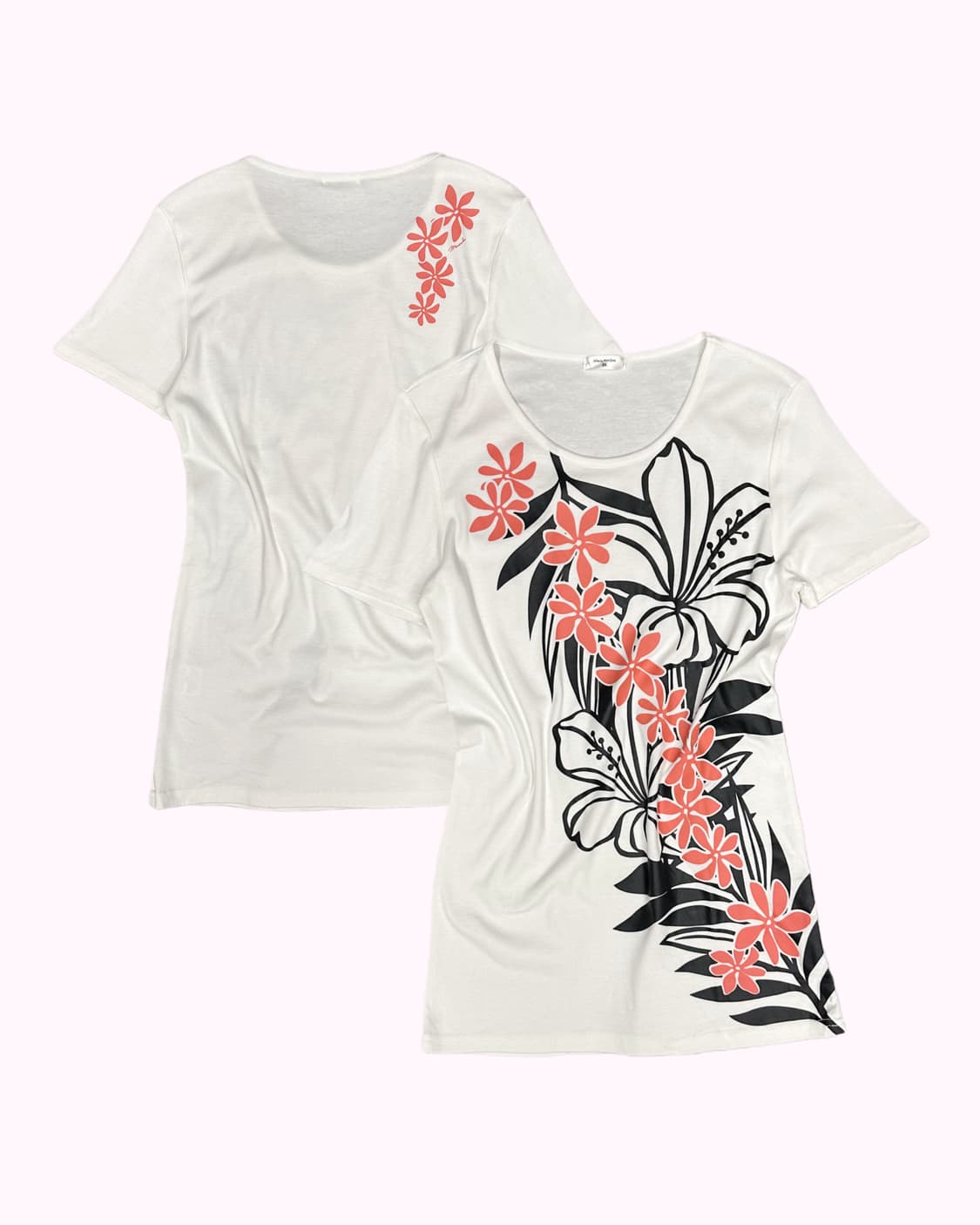 hawaiian flower white t-shirt 상품이미지1