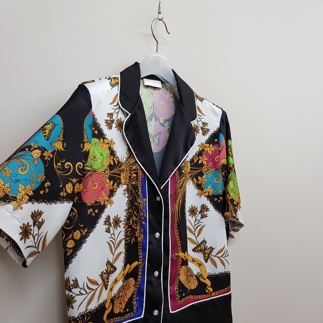 산드로 Sandro 멀티컬러 오픈카라 셔츠 1사이즈 상품이미지4