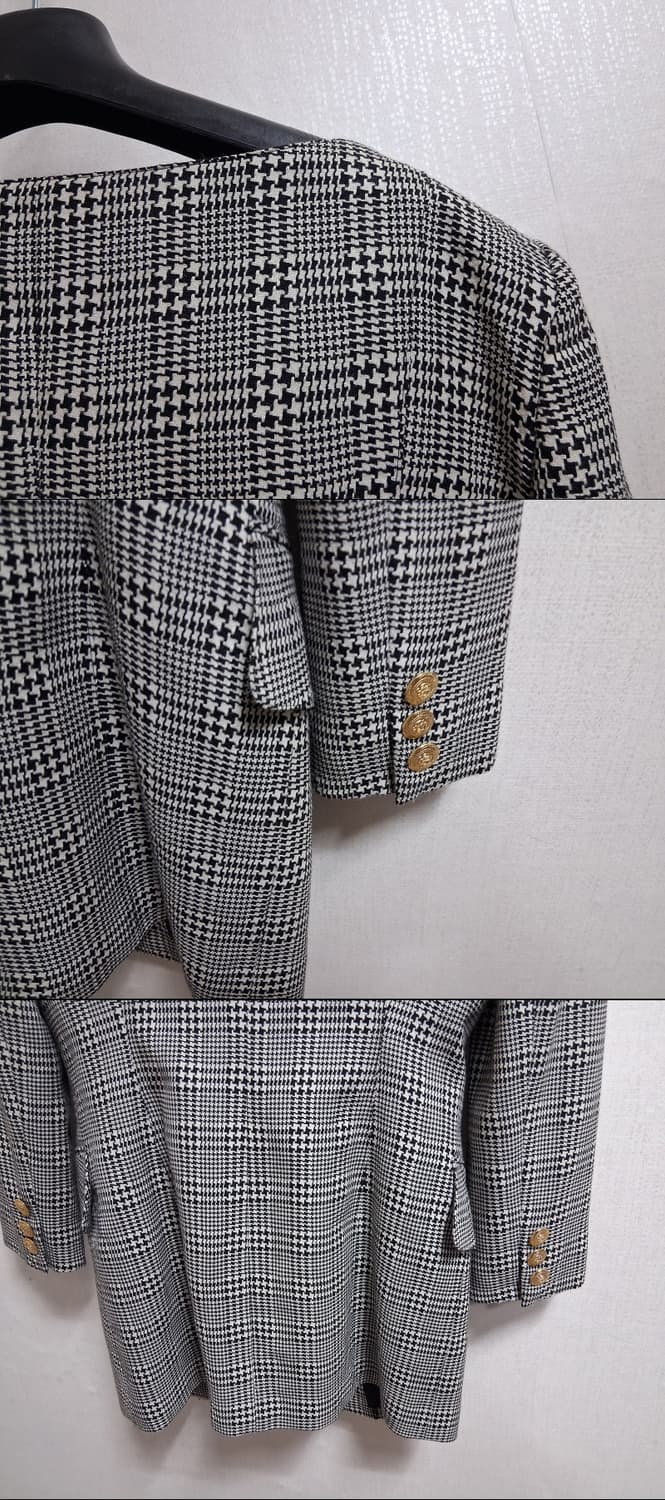 Pinky&Dianne 일본 핑키앤다이앤  검정체크 금장버턴 순모 쟈켓코 상품이미지7