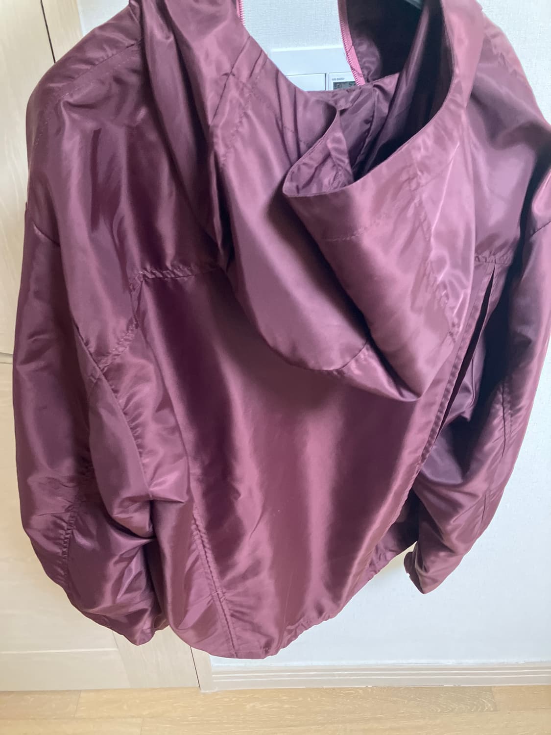 애드오프 버건디 바람막이 윈드브레이커 후드점퍼 자켓 상품이미지2