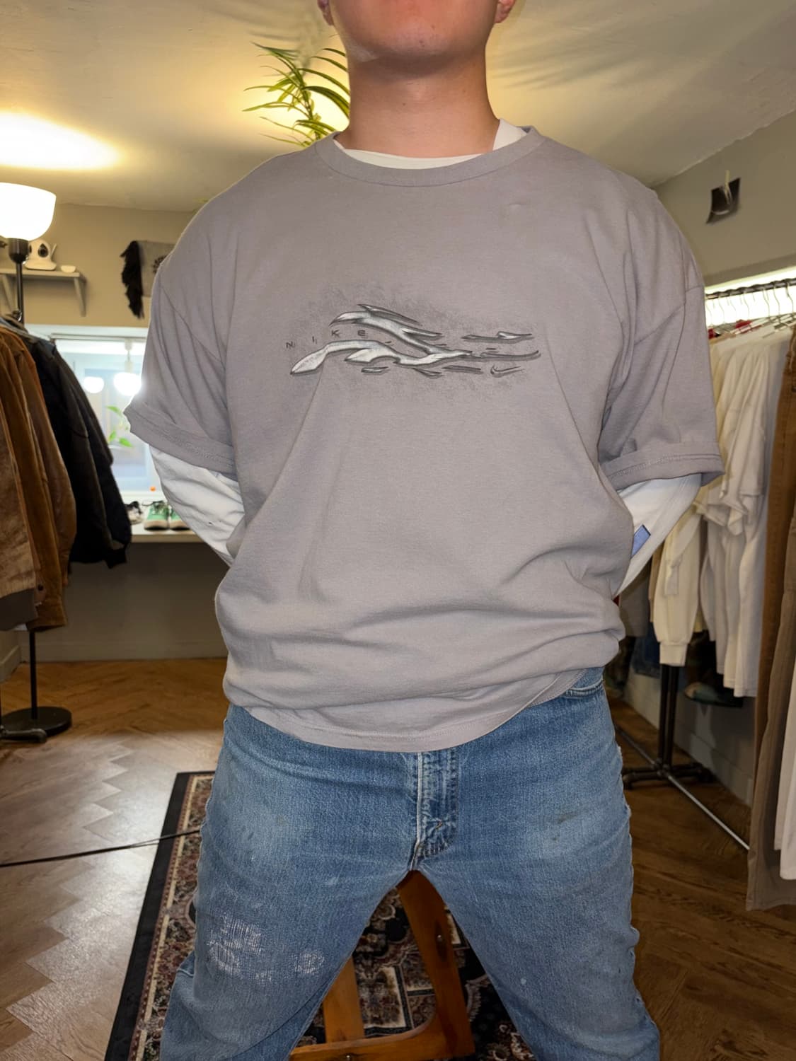 90’s Nike art swoosh logo print T-shirt  상품이미지2