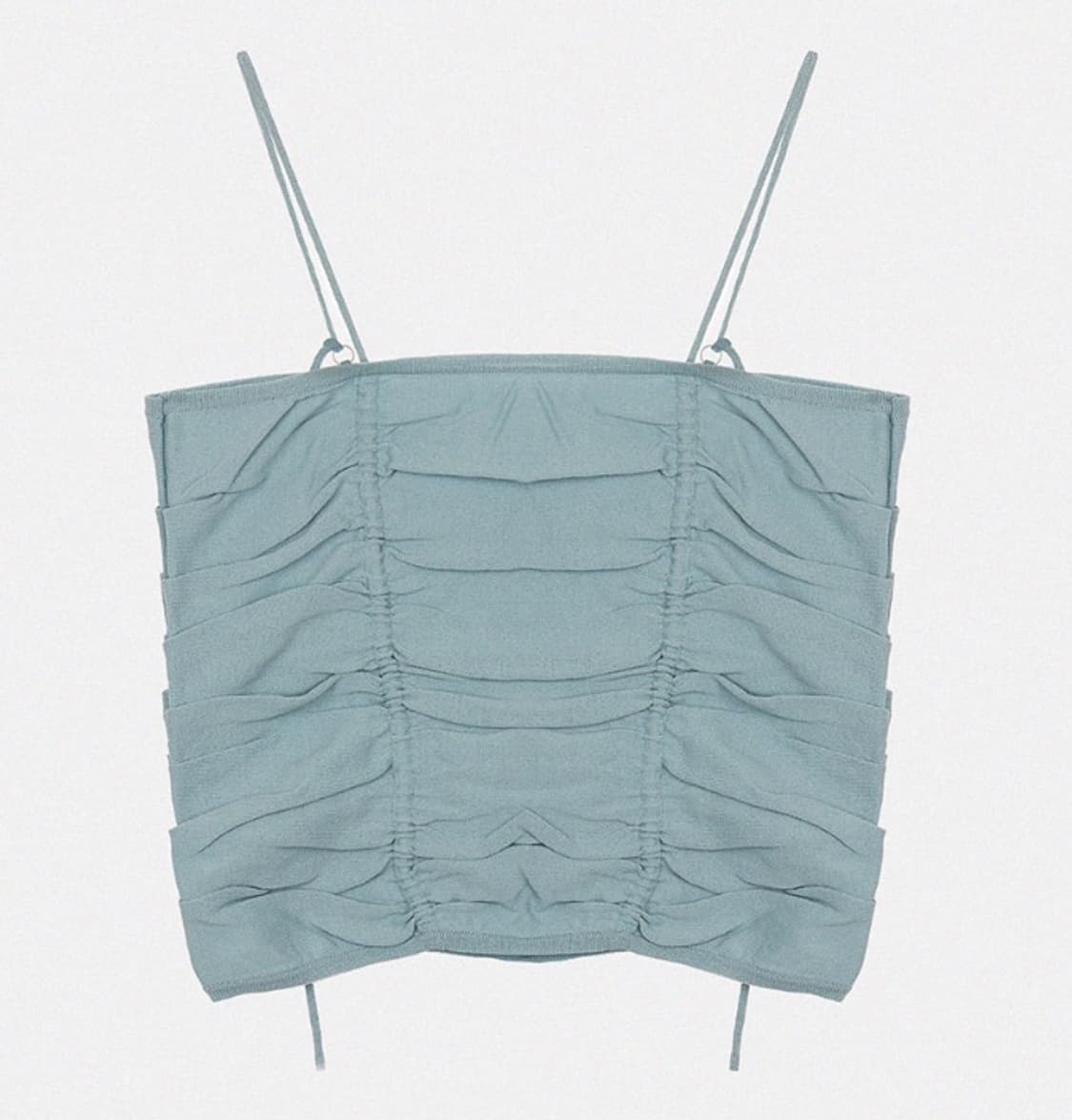 [르 LE] 셔링 뷔스티에 탑 (라이트 블루 / Free) 상품이미지2