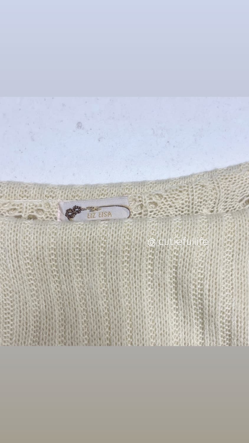 리즈리사 코리락쿠마깔 오프숄더니트 상품이미지3