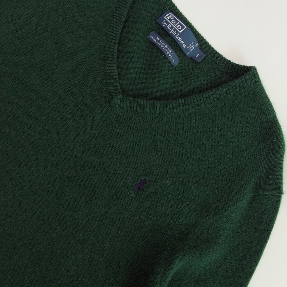 Polo  폴로 랄프로렌 자수 그린 램스울 니트 상품이미지2
