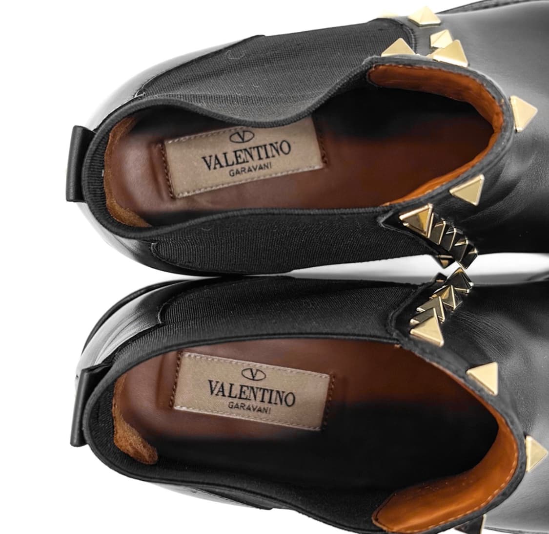 [37.5] 발렌티노 여성 락스터드 레더 리뱃 앵클 첼시 부츠 블랙 상품이미지9