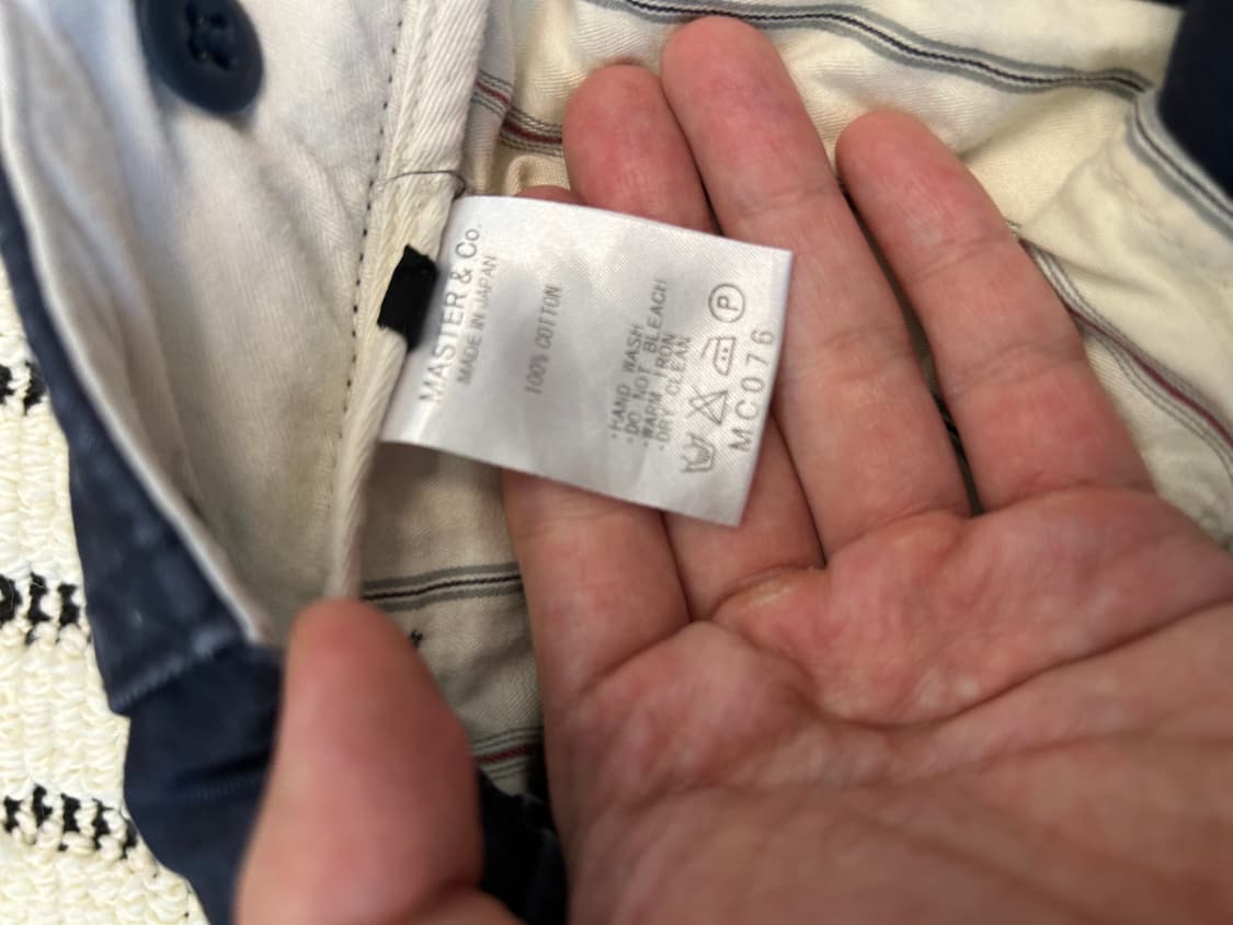 코튼 네이비 치노팬츠 (made in japan) 상품이미지6