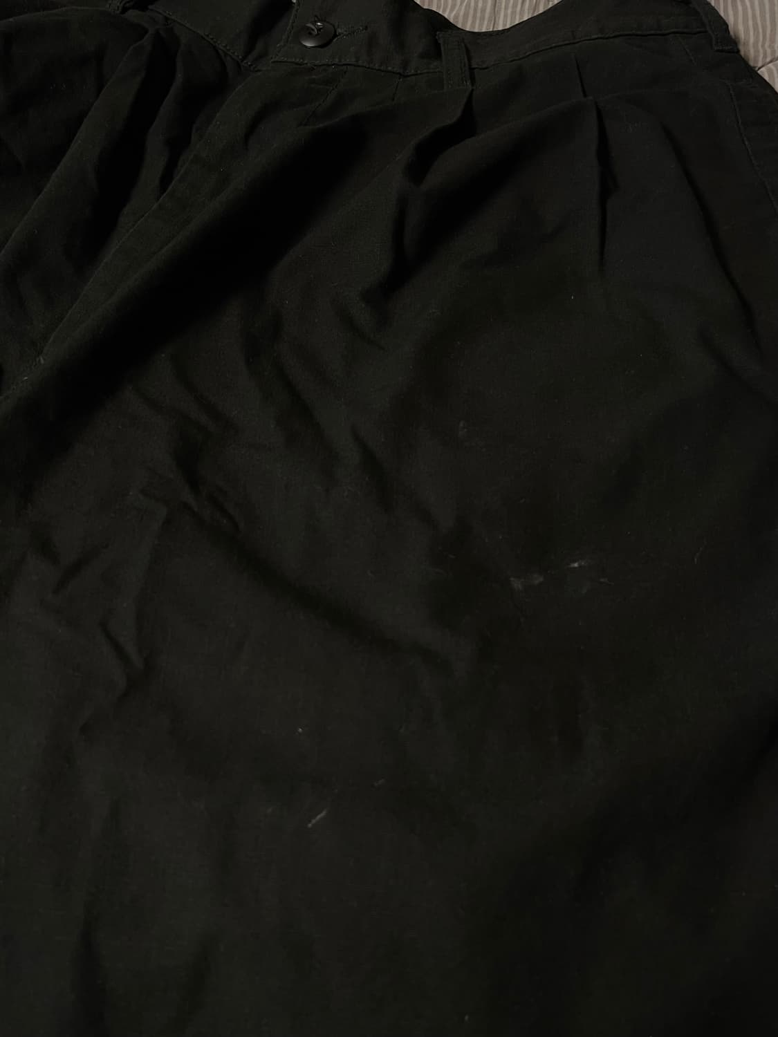 요지야마모토 블랙스캔달 립스탑 와이드 코튼 팬츠 상품이미지5