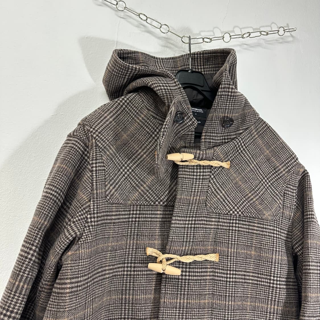 M-L 커버낫 체크 떡볶이 더플코트 상품이미지3