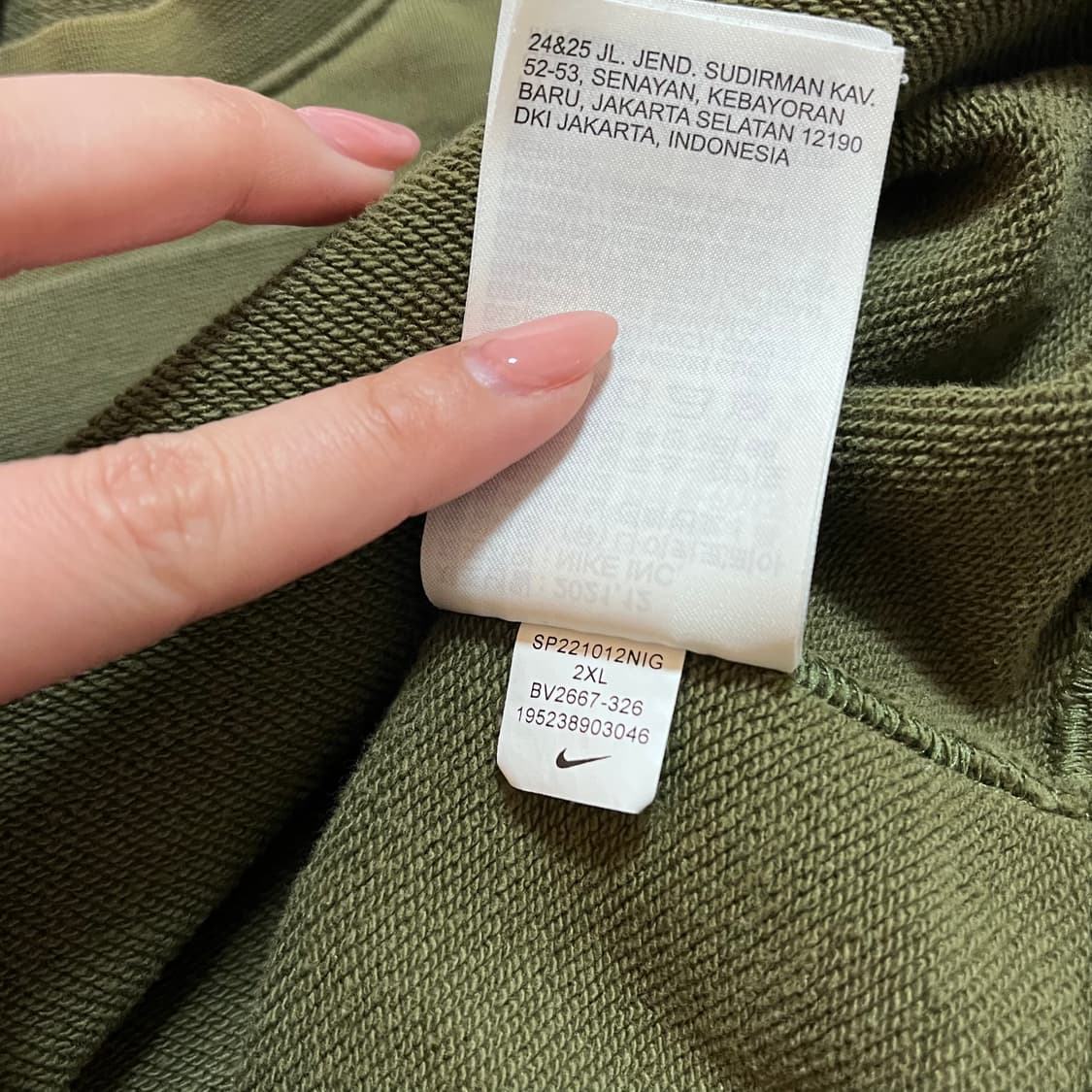 [정품] 나이키 카키 푸츄라 맨투맨 [ XXL ] 상품이미지5