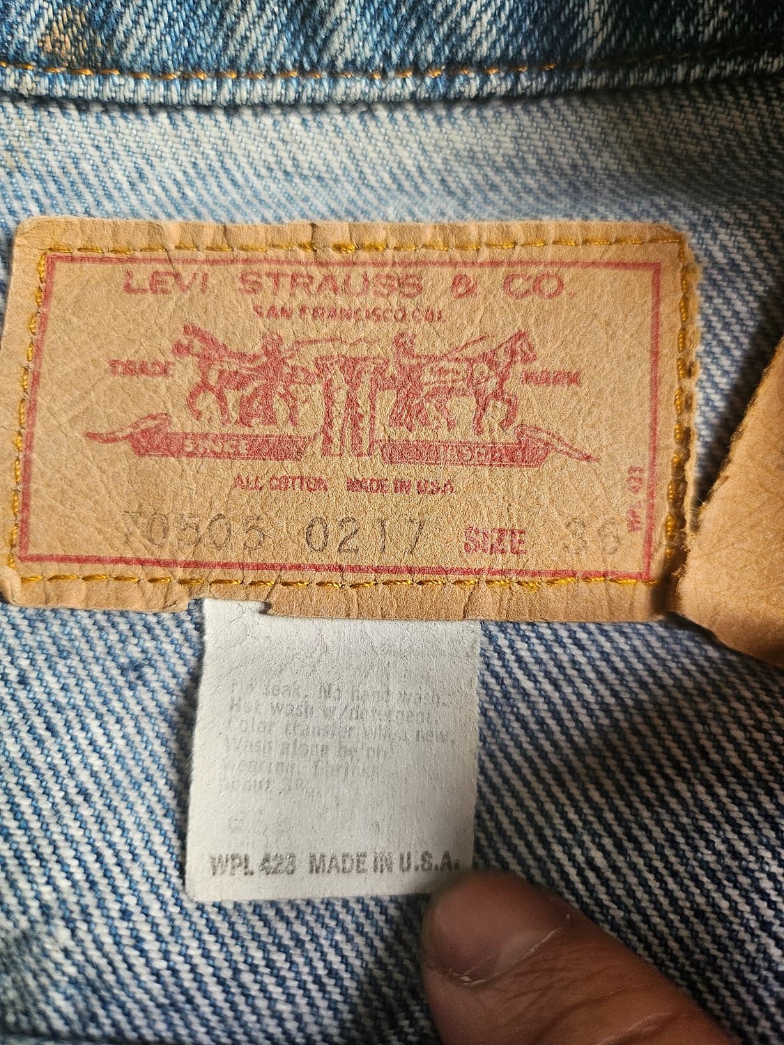 80s 리바이스 70505 데님 자켓 상품이미지4